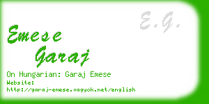 emese garaj business card